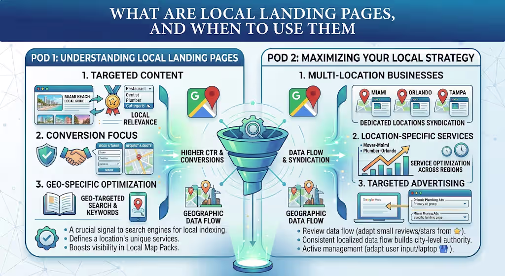 what are local landing pages