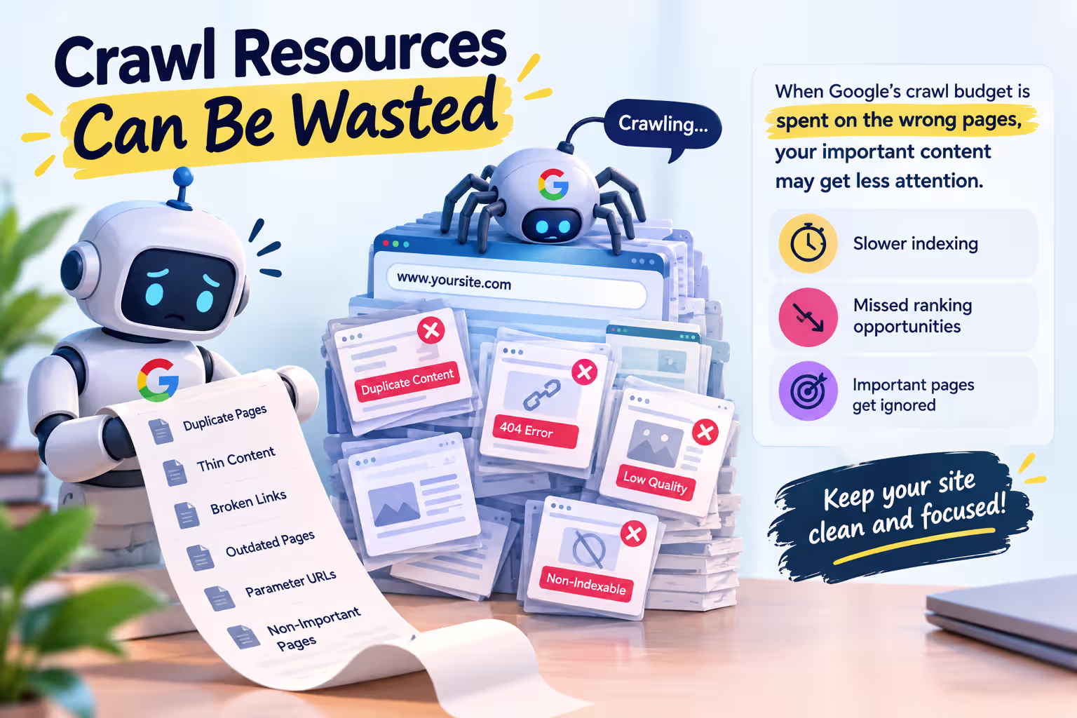 Crawl Resources Can Be Wasted