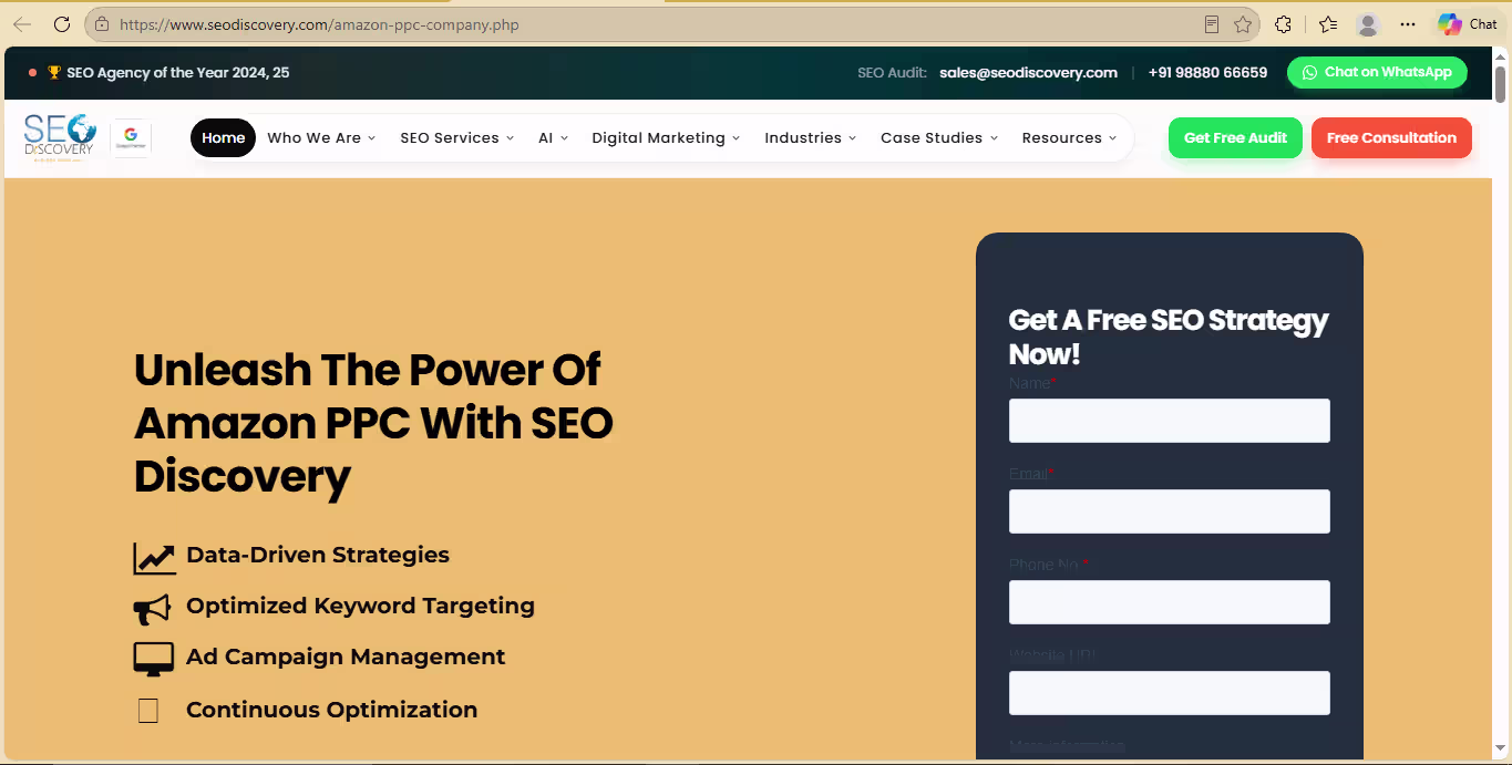 SEO Discovery Amazon PPC service provider in India