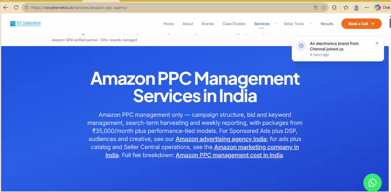 SW Cybernetics Amazon advertising and PPC agency in Noida