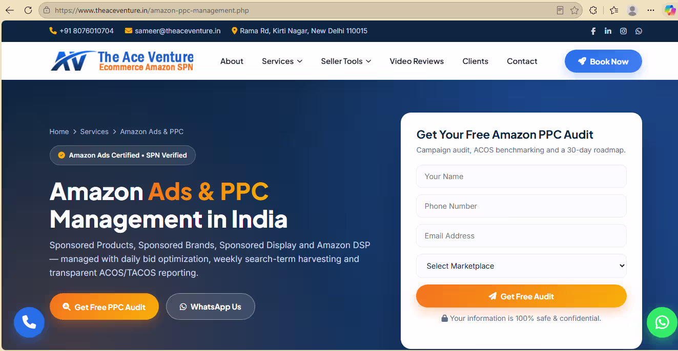 The Ace Venture Amazon PPC management services Delhi India