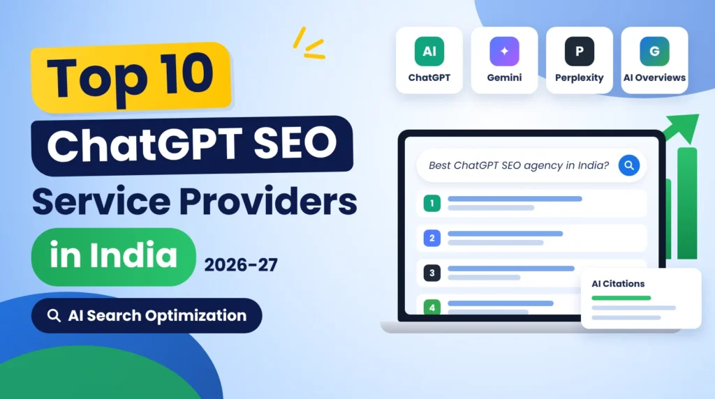 Top 10 ChatGPT SEO Service Providers in India