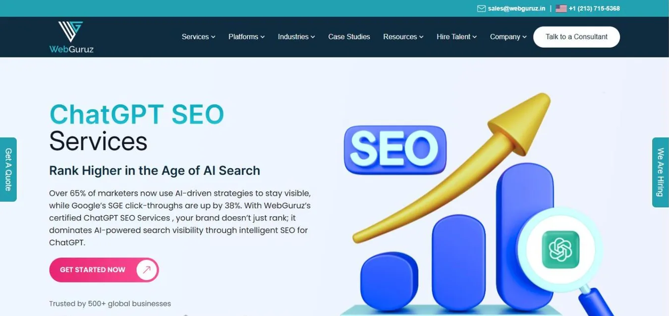 WebGuruz ChatGPT SEO services